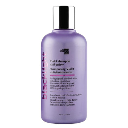 Oligo Professionnel Blacklight Violet Shampoo - Sulfate-Free Purple Shampoo for Blondes, Eliminate Yellow Tones, Hydrating Formula with Argan Oil, 8.5 oz Avelisse