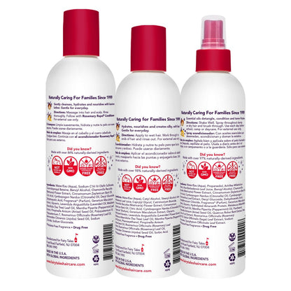 Fairy Tales Rosemary Repel Daily Kids Shampoo, Conditioner & Conditioning Spray Star Trio – 9.33 Fl Oz Total Avelisse