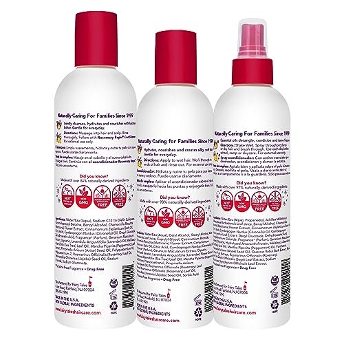 Fairy Tales Rosemary Repel Daily Kids Shampoo, Conditioner & Conditioning Spray Star Trio – 9.33 Fl Oz Total Avelisse