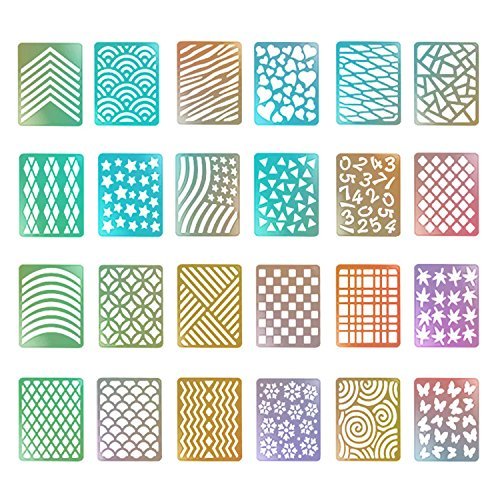 288 Pieces Nail Vinyl Stencils Set - 24 Sheets of Nail Decoration Stickers & Decals in Multicolor - görsel 6