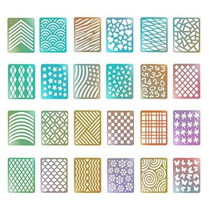 288 Pieces Nail Vinyl Stencils Set - 24 Sheets of Nail Decoration Stickers & Decals in Multicolor