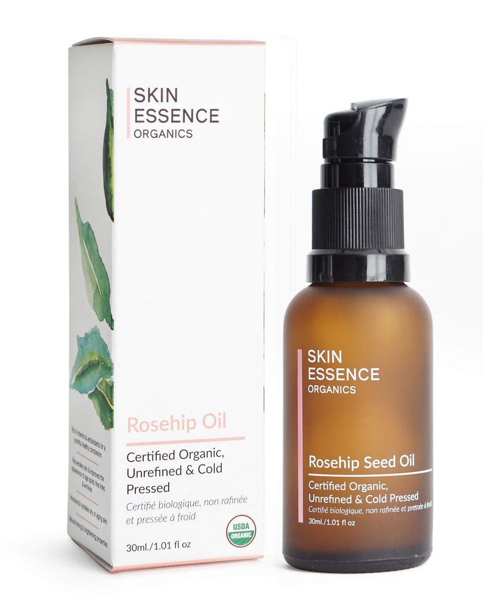 Skin Essence Organics Rosehip Seed Oil - Authentic, Cold-Pressed, & Certified Organic (30ml) - görsel 1
