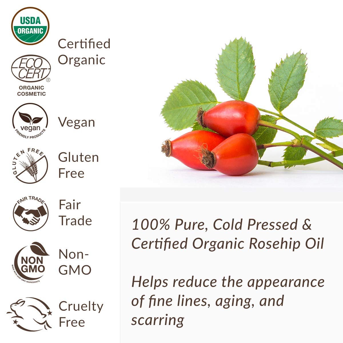 Skin Essence Organics Rosehip Seed Oil - Authentic, Cold-Pressed, & Certified Organic (30ml) - görsel 7