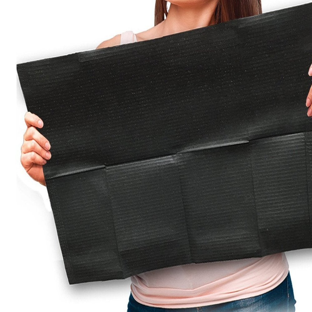 Hisight Disposable Dental Bibs 125-Pack - Black 13x17 Waterproof Tattoo Table Covers & Hygiene Sheets - görsel 11