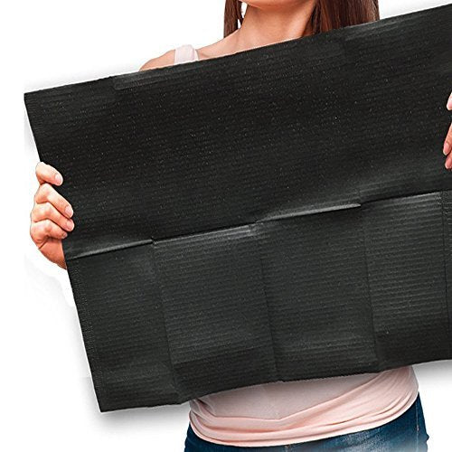 Hisight Disposable Dental Bibs 125-Pack - Black 13x17 Waterproof Tattoo Table Covers & Hygiene Sheets - görsel 12