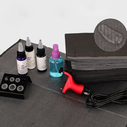 Hisight Disposable Dental Bibs 125-Pack - Black 13x17 Waterproof Tattoo Table Covers & Hygiene Sheets