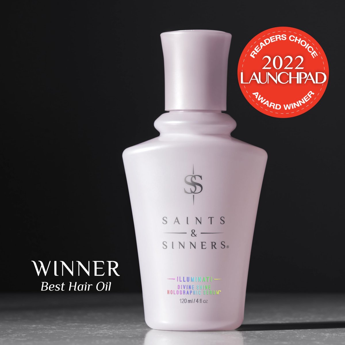 Saints & Sinners Illuminati Divine Shine Holographic Serum - Award-Winning Smoothing Hair Serum with Thermal & Environmental Protection, Adds Brilliant Shine (4 oz) Avelisse