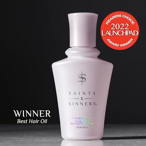 Saints & Sinners Illuminati Divine Shine Holographic Serum - Award-Winning Smoothing Hair Serum with Thermal & Environmental Protection, Adds Brilliant Shine (4 oz) Avelisse