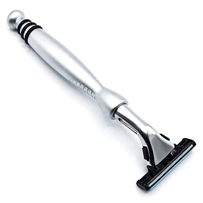 Taconic Shave Heavyweight Triple Blade Pivot Head Razor – Compatible with Gillette Sensor & Sensor Excel – Chrome Finish Avelisse
