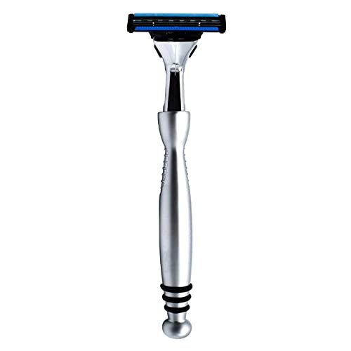 Taconic Shave Heavyweight Triple Blade Pivot Head Razor – Compatible with Gillette Sensor & Sensor Excel – Chrome Finish Avelisse