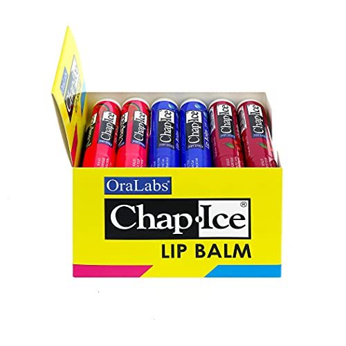 Chap-Ice Premium Lip Balm Assorted 24-Stick Pack with SPF-15 – Cherry, Moisture & Watermelon Avelisse