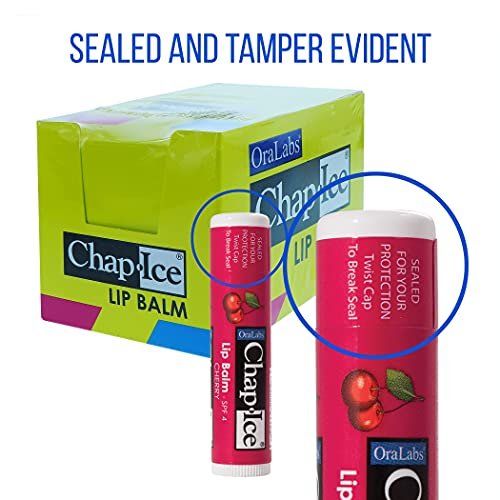 Chap-Ice Premium Lip Balm Assorted 24-Stick Pack with SPF-15 – Cherry, Moisture & Watermelon Avelisse