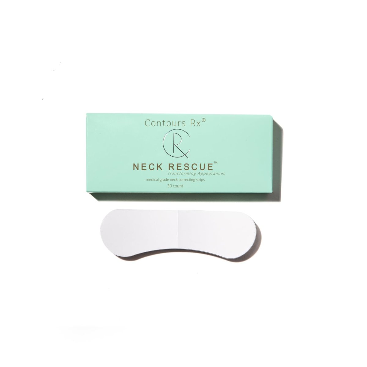Contours Rx Neck Tightening Tape – 30 Count, Moisturizing Invisible Strips for Neck & Décolleté Avelisse