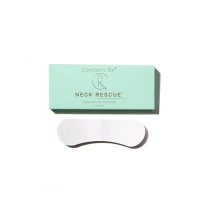 Contours Rx Neck Tightening Tape – 30 Count, Moisturizing Invisible Strips for Neck & Décolleté Avelisse