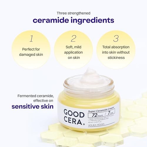 HOLIKA HOLIKA Good Cera Super Ceramide Cream - Deeply Nourishing Facial Moisturizer for Dry Skin, 2.02 fl oz - görsel 9