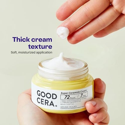 HOLIKA HOLIKA Good Cera Super Ceramide Cream - Deeply Nourishing Facial Moisturizer for Dry Skin, 2.02 fl oz