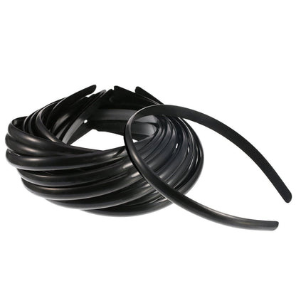 Hicarer 30 Pack Plastic Hair Headband 10 mm Plain No Teeth DIY Hair Bands for Women and Girls (Black) Avelisse