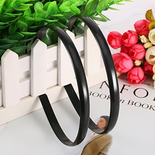 Hicarer 30 Pack Plastic Hair Headband 10 mm Plain No Teeth DIY Hair Bands for Women and Girls (Black) Avelisse