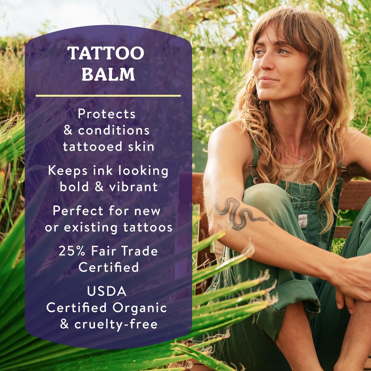 Badger Organic Tattoo Balm – Soothing, Moisturizing Tattoo Aftercare Cream with Herbal Scent, 2 oz Tin Avelisse