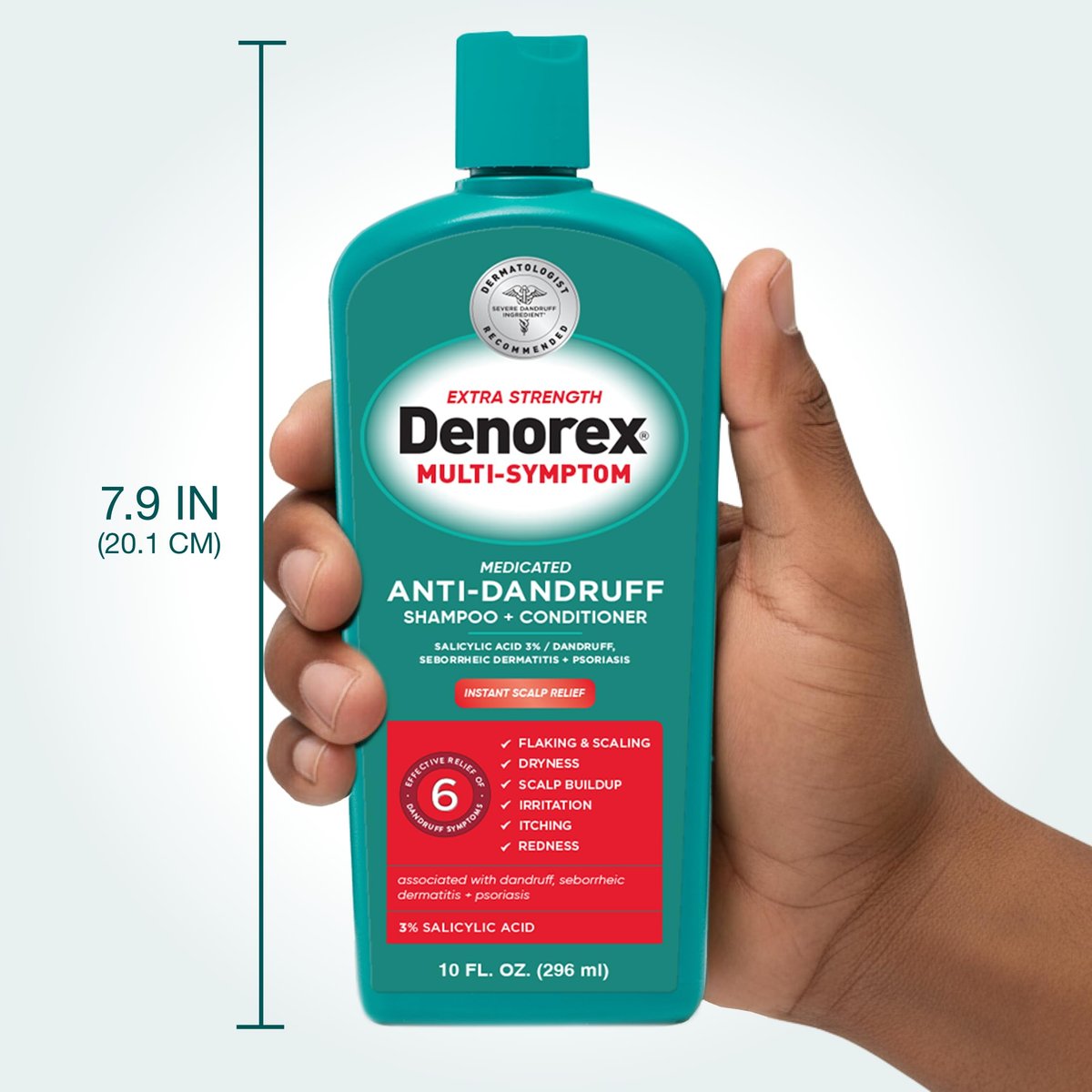 Denorex Extra Strength Multi-Symptom Anti Dandruff Shampoo & Conditioner Treatment, 3% Salicylic Acid, 10 oz - görsel 11