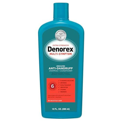 Denorex Extra Strength Multi-Symptom Anti Dandruff Shampoo & Conditioner Treatment, 3% Salicylic Acid, 10 oz