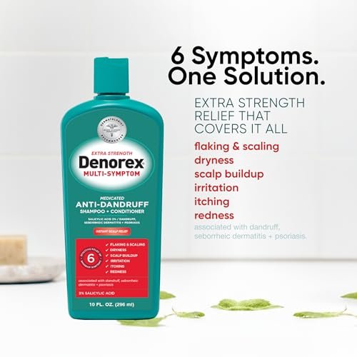 Denorex Extra Strength Multi-Symptom Anti Dandruff Shampoo & Conditioner Treatment, 3% Salicylic Acid, 10 oz - görsel 4