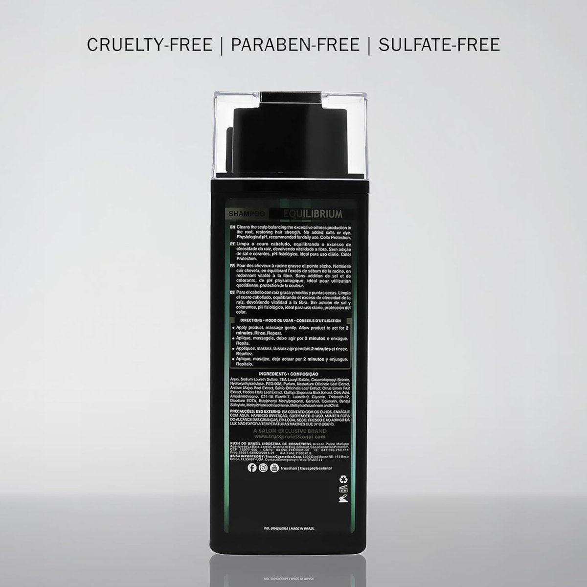 TRUSS Equilibrium Shampoo for Oily Hair - Itchy Scalp Treatment for Color-Treated Hair - 10.14 oz Avelisse