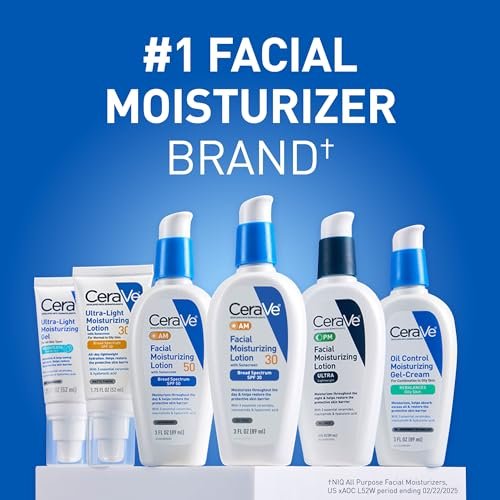 CeraVe Ultra-Light Moisturizing Lotion With SPF 30 - Daily Face Moisturizer with Broad Spectrum SPF, Hyaluronic Acid & Ceramides, Oil-Free Matte Finish, 1.7 oz Avelisse