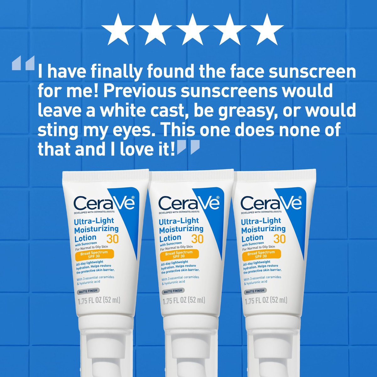 CeraVe Ultra-Light Moisturizing Lotion With SPF 30 - Daily Face Moisturizer with Broad Spectrum SPF, Hyaluronic Acid & Ceramides, Oil-Free Matte Finish, 1.7 oz Avelisse