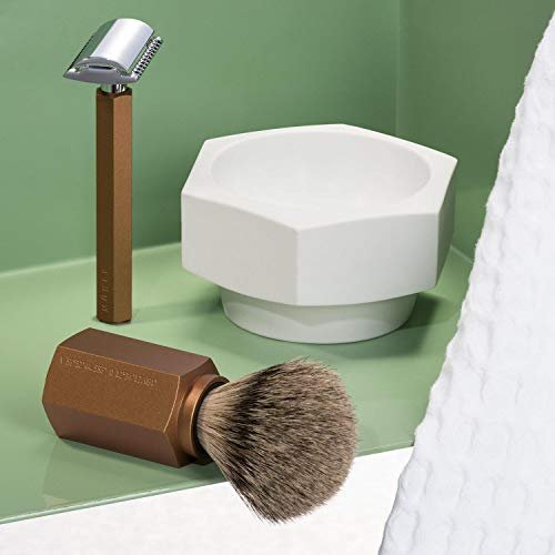MÜHLE HEXAGON White Porcelain Shaving Bowl – Premium Shaving Soap Bowl - görsel 6