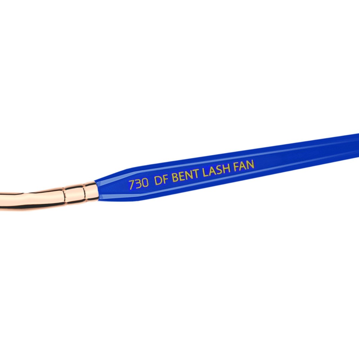 Bdellium Tools Professional Golden Triangle 730 Bent Mascara Fan Brush - Vegan Synthetic Fibers, Blue Avelisse