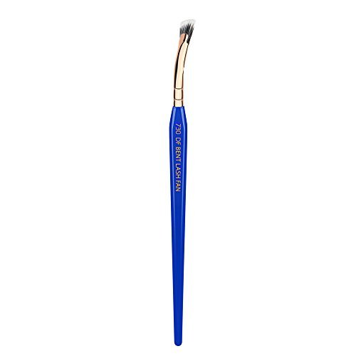 Bdellium Tools Professional Golden Triangle 730 Bent Mascara Fan Brush - Vegan Synthetic Fibers, Blue Avelisse