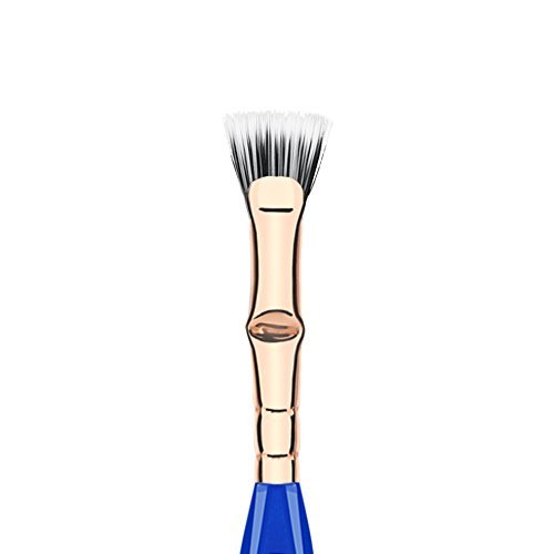 Bdellium Tools Professional Golden Triangle 730 Bent Mascara Fan Brush - Vegan Synthetic Fibers, Blue Avelisse