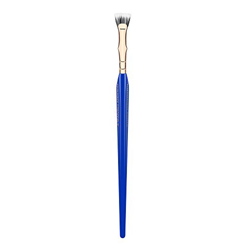 Bdellium Tools Professional Golden Triangle 730 Bent Mascara Fan Brush - Vegan Synthetic Fibers, Blue Avelisse