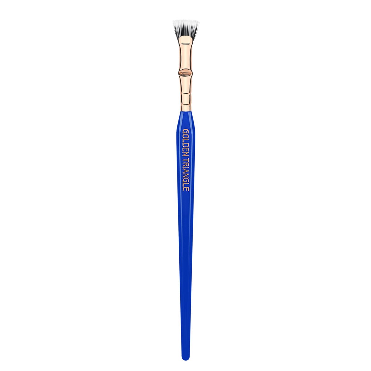 Bdellium Tools Professional Golden Triangle 730 Bent Mascara Fan Brush - Vegan Synthetic Fibers, Blue Avelisse