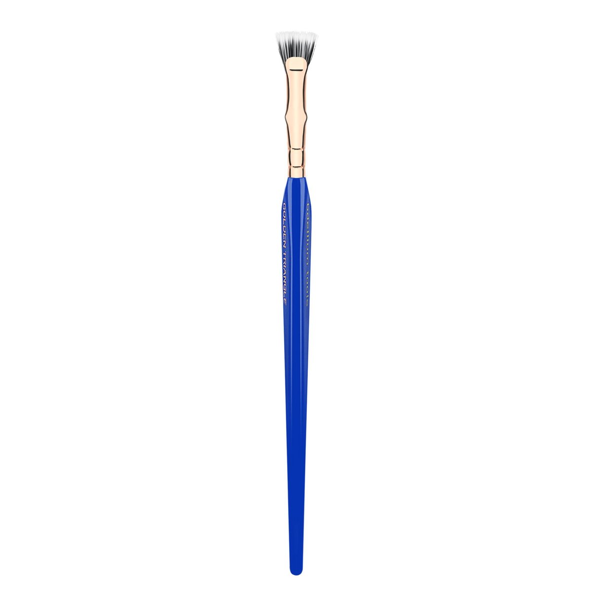 Bdellium Tools Professional Golden Triangle 730 Bent Mascara Fan Brush - Vegan Synthetic Fibers, Blue Avelisse