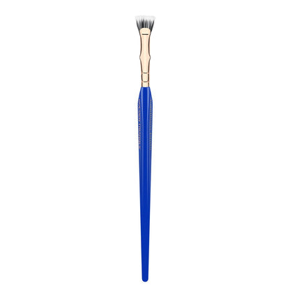 Bdellium Tools Professional Golden Triangle 730 Bent Mascara Fan Brush - Vegan Synthetic Fibers, Blue Avelisse