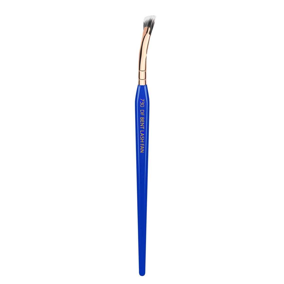 Bdellium Tools Professional Golden Triangle 730 Bent Mascara Fan Brush - Vegan Synthetic Fibers, Blue Avelisse