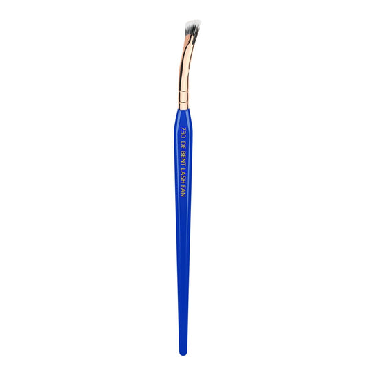 Bdellium Tools Professional Golden Triangle 730 Bent Mascara Fan Brush - Vegan Synthetic Fibers, Blue Avelisse