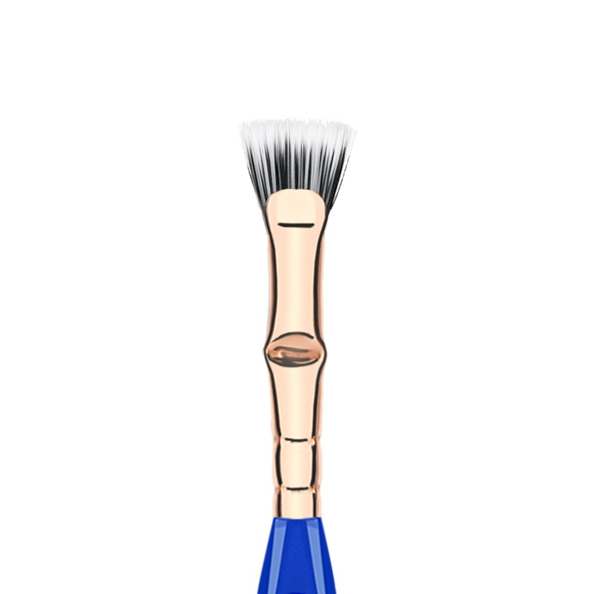Bdellium Tools Professional Golden Triangle 730 Bent Mascara Fan Brush - Vegan Synthetic Fibers, Blue Avelisse