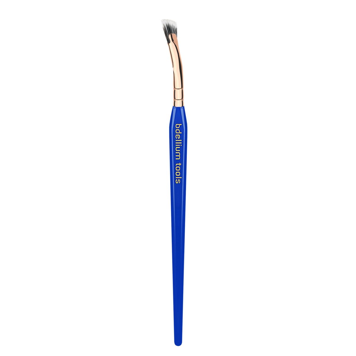 Bdellium Tools Professional Golden Triangle 730 Bent Mascara Fan Brush - Vegan Synthetic Fibers, Blue Avelisse