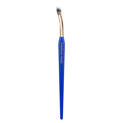 Bdellium Tools Professional Golden Triangle 730 Bent Mascara Fan Brush - Vegan Synthetic Fibers, Blue Avelisse