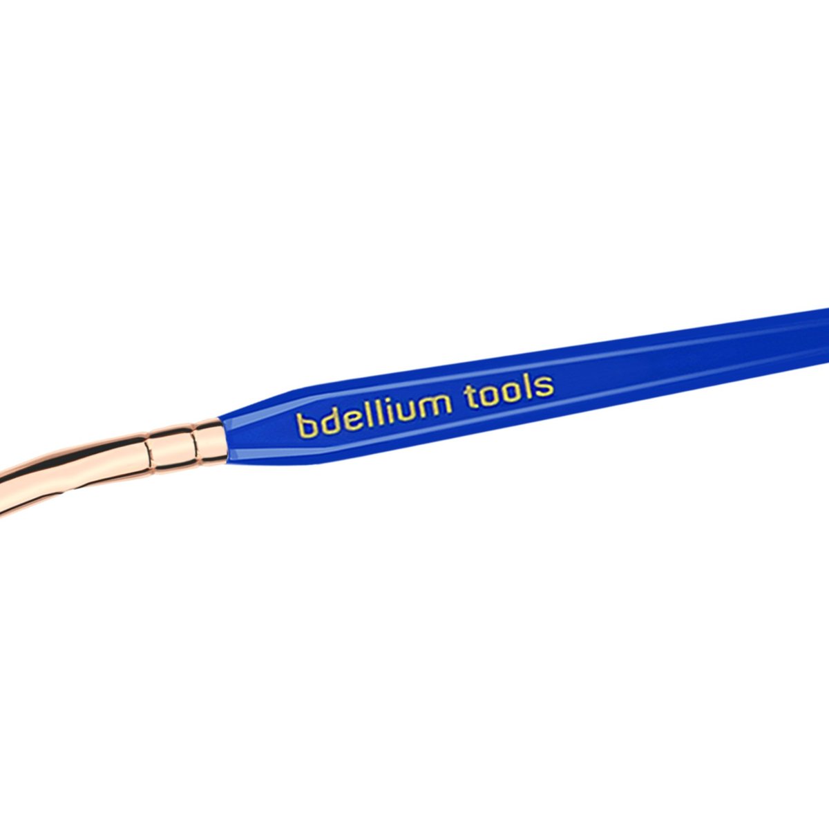 Bdellium Tools Professional Golden Triangle 730 Bent Mascara Fan Brush - Vegan Synthetic Fibers, Blue Avelisse