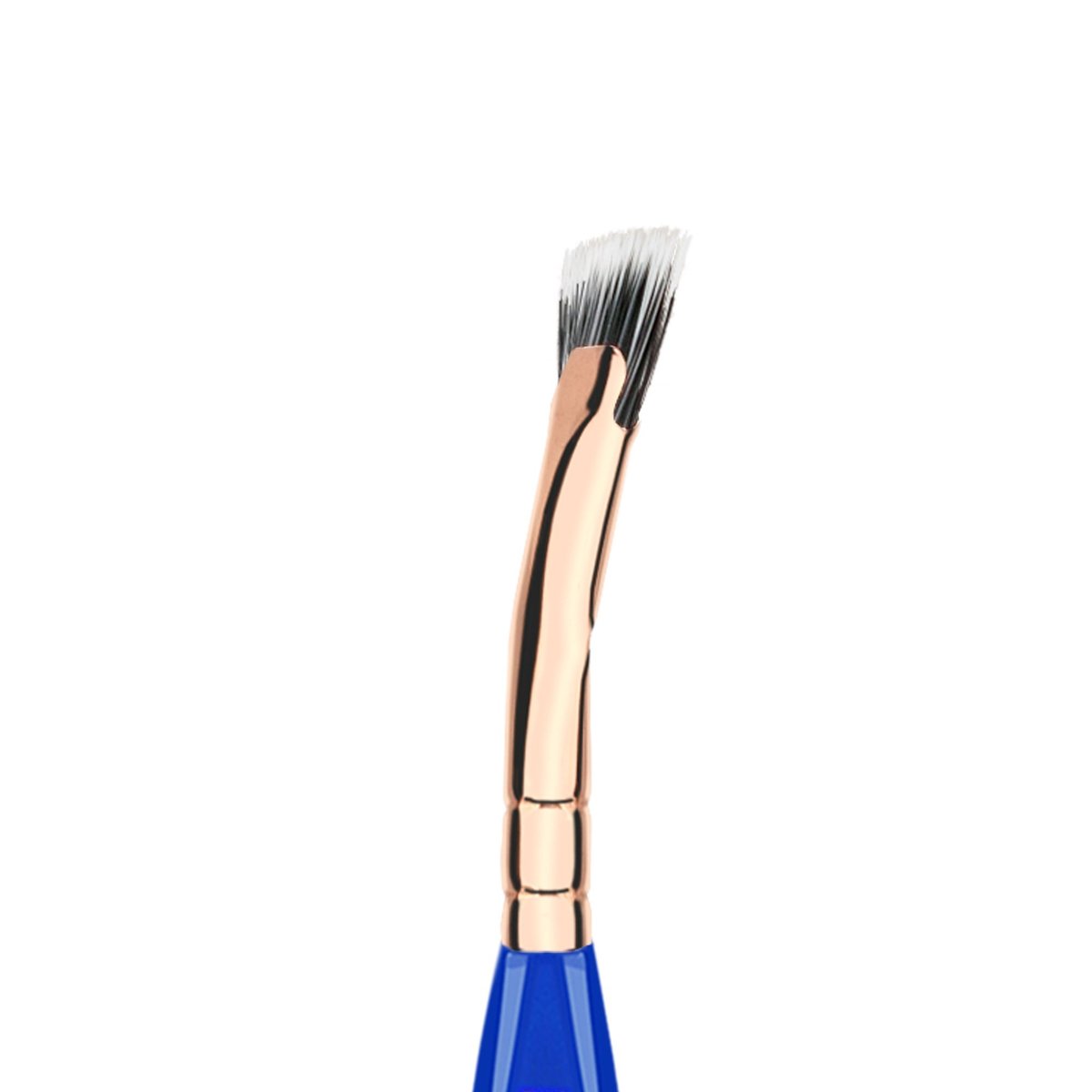 Bdellium Tools Professional Golden Triangle 730 Bent Mascara Fan Brush - Vegan Synthetic Fibers, Blue Avelisse