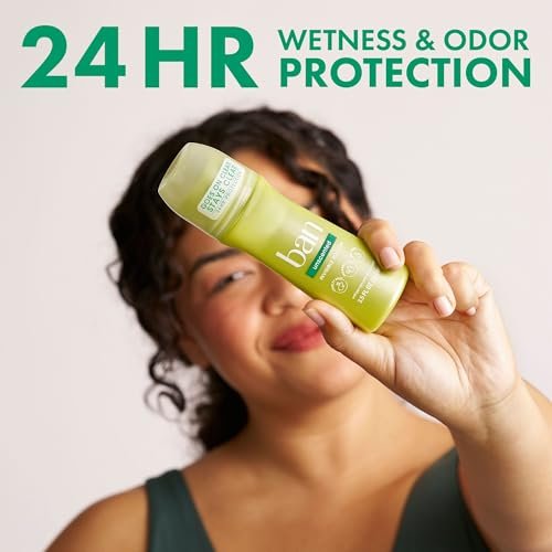 Ban Invisible Roll-on Antiperspirant Deodorant for Women and Men, Unscented, 24-Hour Odor & Sweat Protection, 3.5 oz (Pack of 2) - görsel 6