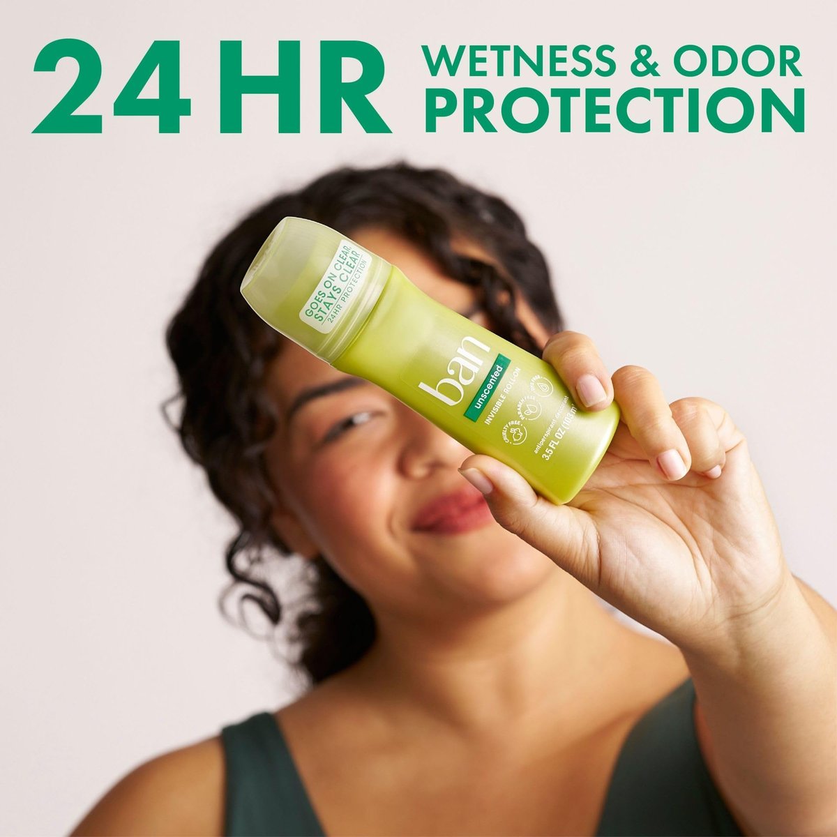 Ban Invisible Roll-on Antiperspirant Deodorant for Women and Men, Unscented, 24-Hour Odor & Sweat Protection, 3.5 oz (Pack of 2) - görsel 5