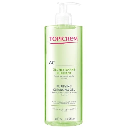 Topicrem AC Purifying Cleansing Gel 400ml - Gentle Daily Face Wash for Oily & Acne-Prone Skin - görsel 2