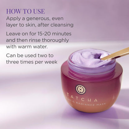 TATCHA The Violet-C Radiance Mask – Firming Vitamin C Mask for Glowing Skin, 1.7 oz Avelisse