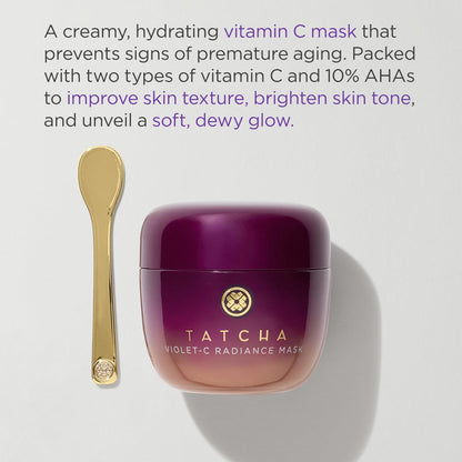 TATCHA The Violet-C Radiance Mask – Firming Vitamin C Mask for Glowing Skin, 1.7 oz Avelisse