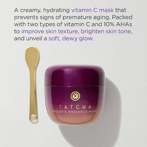 TATCHA The Violet-C Radiance Mask – Firming Vitamin C Mask for Glowing Skin, 1.7 oz Avelisse